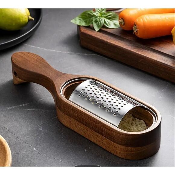 UNKNOWN BRAND - NWT Acacia Wood & Stainless Steel Hand Grater. - Picture 5 of 11